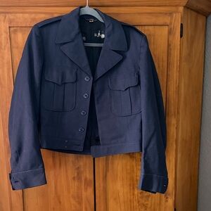 Elegant Navy Utility Jacket for Women/Men